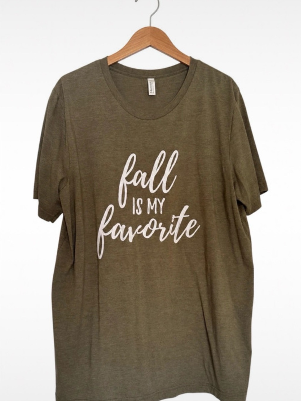 Bella Canvas Olive 'Fall Is My Favorite' Graphic Tee